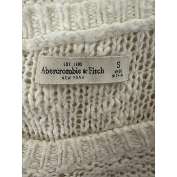 Abercrombie & Fitch Off-White Knit Sweater Womens S - Picture 11 of 12